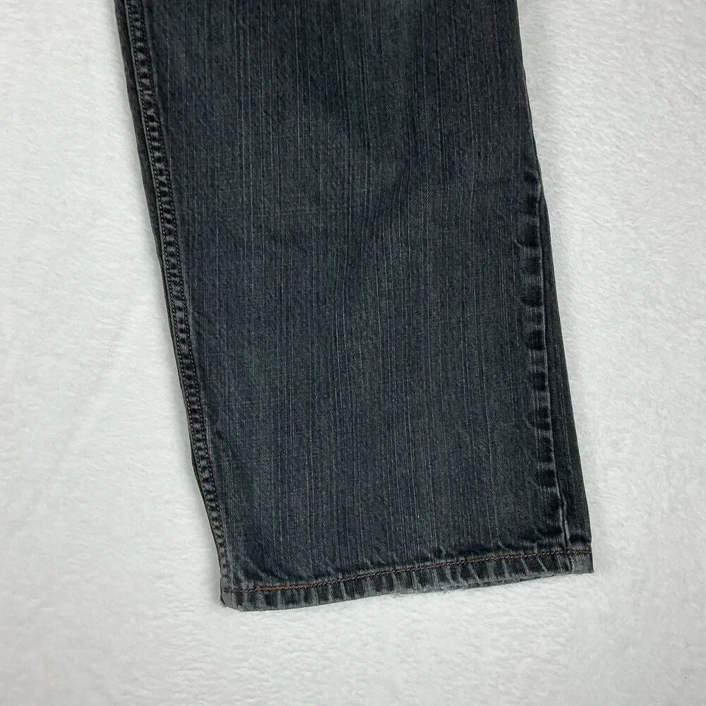 Levi’s SilverTab Baggy Jeans Men’s 36x30 Gray Baggy Y2K Skater Distressed Hem